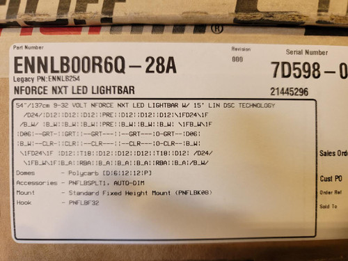 SoundOff nForce NXT Lightbar, 54", Dual Front BW, Dual Color Read BA with 2 Tri-Color Rear RBA, Built-In PhotoCell, with 15' LIN DCS Technology, Mounting for 2020-2023 Ford Interceptor Utility - ENNLB00R6Q-28A